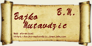Bajko Mutavdžić vizit kartica